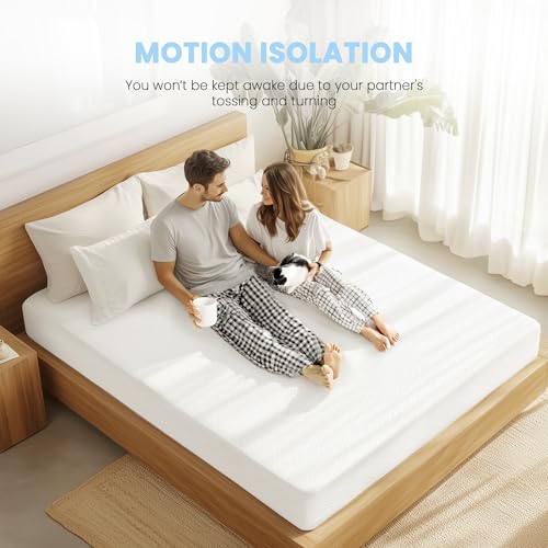 NEO SLEEP 10 Inch Queen Green Tea Cooling Memory Foam Mattress Medium Firm CertiPUR-US Certified Foam in a Box Pressure Relief Removable Cover No Fiberglass (Queen, 10 in)
