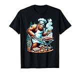 BBQ Master Bigfoot Chef Grill Cooking Barbecue Dad Funny T-Shirt