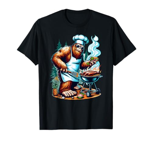 BBQ Master Bigfoot Chef Grill T-Shirt