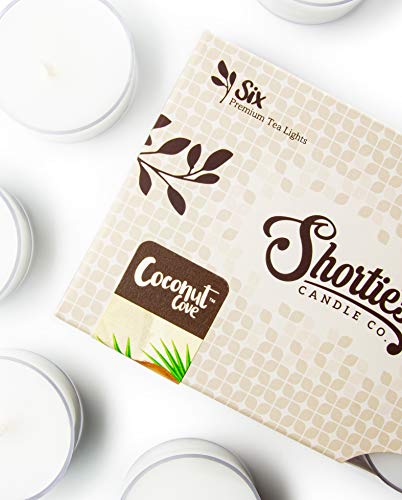 Coconut Cove Premium Tealight Candles - 6 White Highly Scented Tea Lights - Beautiful Candlelight - Made In The Usa - Fruit & Berry Collection #TOP3