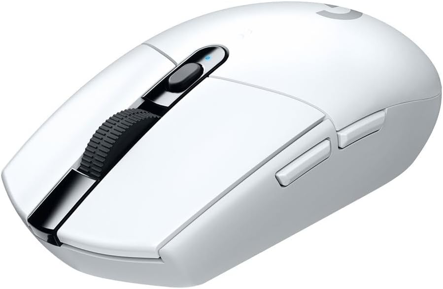 Logitech G305 Lightspeed Wireless Gaming Mouse, HERO Sensor, 12,000 DPI, Lightweight, 6 Programmable Buttons, 250h Battery Life, On-Board Memory, Compatible with PC/Mac - White