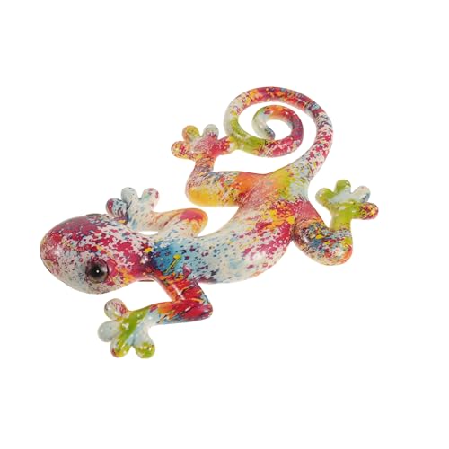 Sculpture gecko en résine grand format pour jardin déco murale artistique