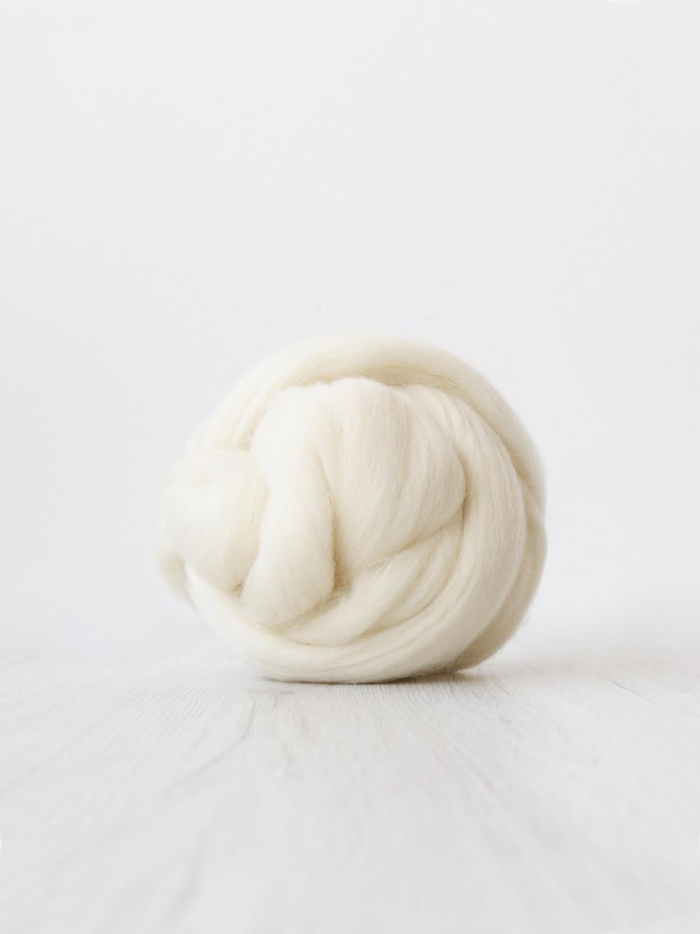 100% New Zealand Corriedale Wool Roving Tops 27 microns (Combed Ribbon) | Weaving, Needle Felting, Spinning | 250 Grams (8 oz) | Undyed Natural | Approx 10 feet Length