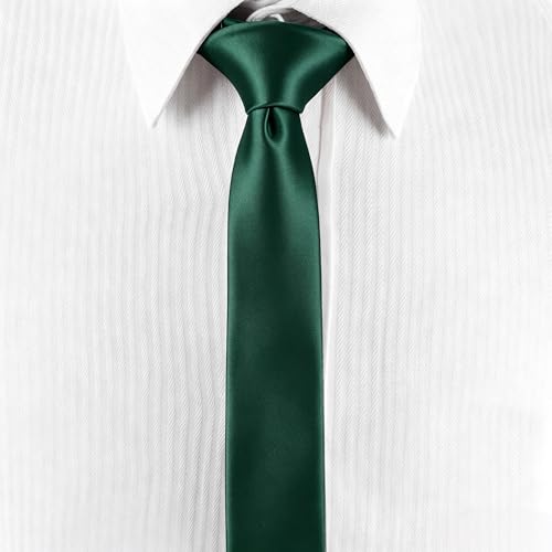 Image of Landisun Black Tie Men Women Solid Skinny Ties Slim Ties Satin Tie