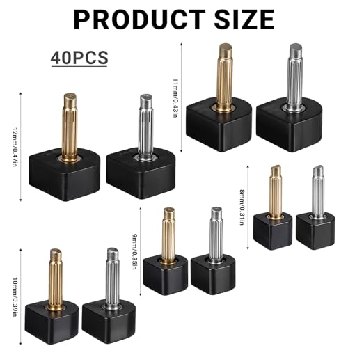 Image of 20 Pairs Heel Tips for High Heel Shoes High Heel Tips Replacement kit U Shaped Heel Cap Cover Black Taps Caps Replacement Repair Shoe Replacement High Heel Caps Protectors（5 Size 8-12mm）