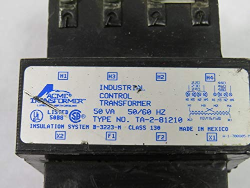 Acme Ta-2-81210 Transformer 50Va Pri 220-480V Sec 110/115/120 50/60Hz #TOP2