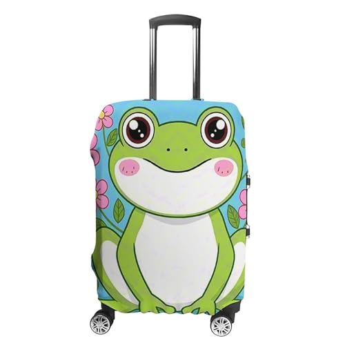 Frog Elastic Luggage Cover Suitcase Protector for 19-32 Inch Suitcases | Universal Stretchable Travel Bag Cover | Anti-Scratch, Washable with Zipper Closure M