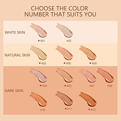 Concealer Stick Makeup, Double Head Conceals, Covers, Hydrates, Highlights, 12 Shades, All-Day Wear, Lightweight, 0.46 Fl Oz (#04) #TOP2