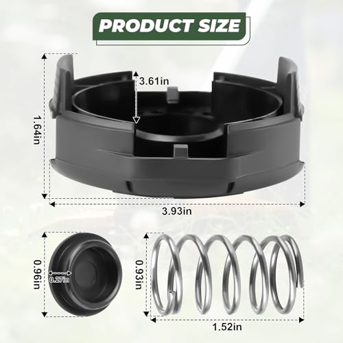 CHAR YONG X472000070 Head Trimmer Weed Speed Feed Cap 400 and Spring Kit Fits for Echo Weedeater String Spool Cover 4" Heads SRM-225, SRM-230, PAS-225(4Pack) by CHAR YONG - Image 7