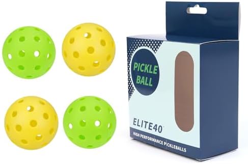 USAPA Approved Sport 26 Hole Indoor Pickleball Balls, 4 Pack