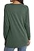 NILOUFO Womens Long Sleeve T Shirts Casual Blouses Trendy Tops Side Split Tunics(Green, Large)