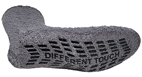 Image of Different Touch 6 Pairs Men's Women Soft Winter Cozy Fuzzy Slipper Socks, Soft Hospital Lounge Crew Socks
