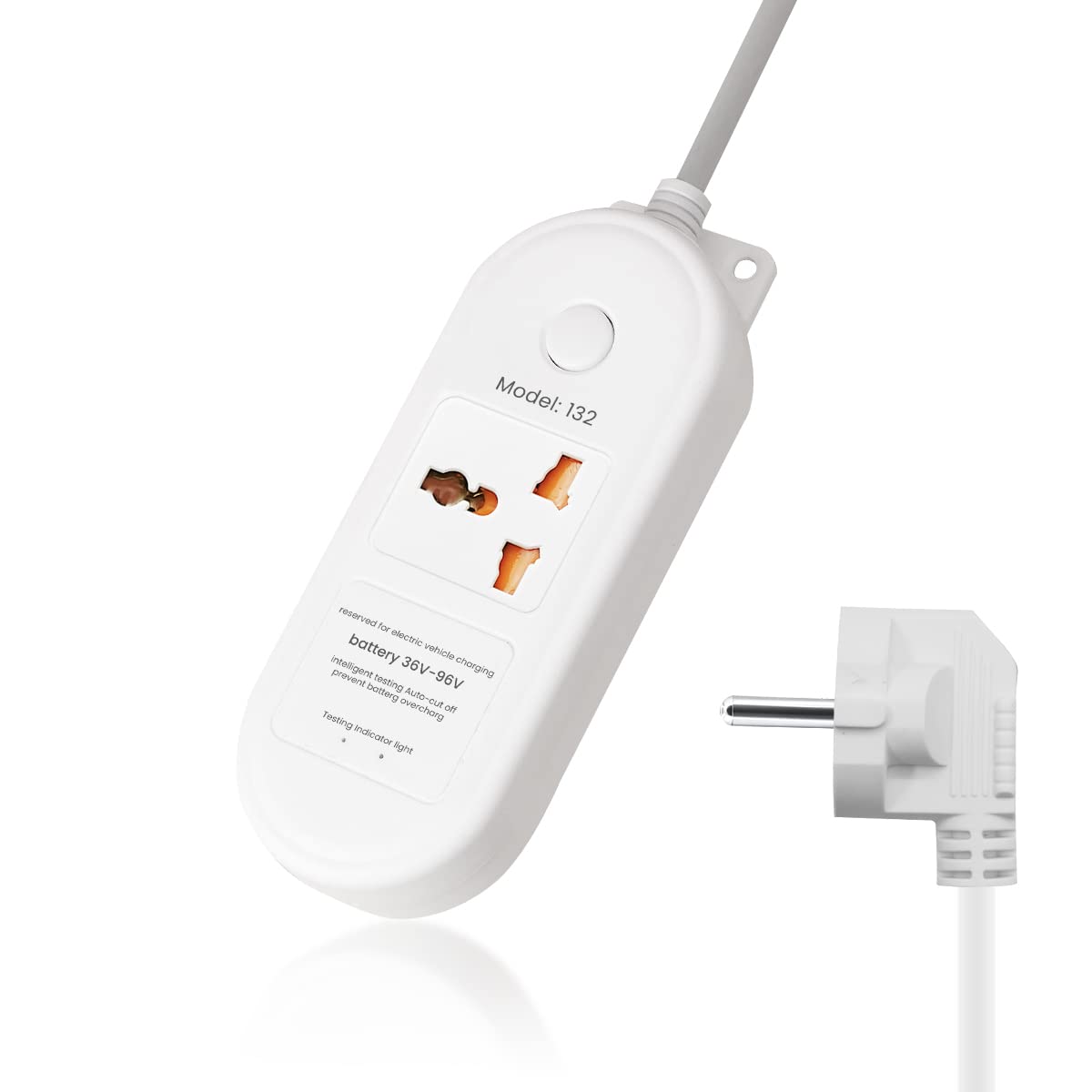 ZIBUYU® Extension Board for 36V-96V Battery with 4.8m Cable, Auto Stop Charging, Extension Cord Smart Socket Plug Socket Plug Socket for Scooter, Electric 3-Wheel Vehicles, Lead-Acid Battery