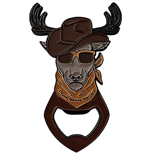 Haigoo Magnetic Bottle Opener For Fridge, Elk Bottle Opener Cool Bottle Openers Beer Gifts For Men, Cap Opener Unique Gifts For Him Father Husband Grandpa Boyfriend, For Camping And Traveling, Brown #TOP5