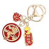 Porte-clés année du dragon : les détails et le polissage artisanal confèrent à cet accessoire sur le thème du dragon une finition supérieure qui attire le regard, pendentif année du dragon suspendu