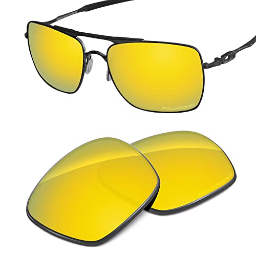 Tintart Performance Replacement Lenses Compatible with Oakley Deviation OO4061 Polarized Etched-Golden Yellow