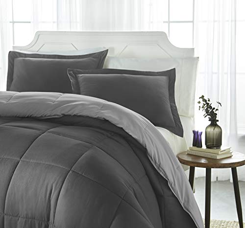 ienjoy ホームベッドシーツセット ツイン IEH-COMF-REV-TWIN-GRAY