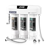 Frizzlife SK99 Untertisch Wasserfiltersystem, 3-stufiger 0,5 Mikron Filter gegen Kalk, Chlor & Blei, NSF/ANSI 42&53 zertifiziert, Anti-Kalk-Technologie verlängert die Filterlebensdauer