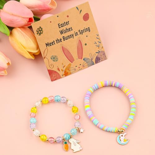 Easter Braclets Basket Bunny Gifts, First Communion Baptism Confirmation Christian Easter Gifts for Gir Daughter Granddaughter3