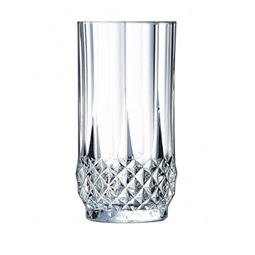 FOMQUAZLI Diamond Cut Crystal Juice Glasses Lead-Free Crystal Glass Drinking Glasses Water Glasses, Mojito Glass Cups, Tom Collins Bar Glassware, and Mixed Drink Cocktail Glass 280ML Set of 3