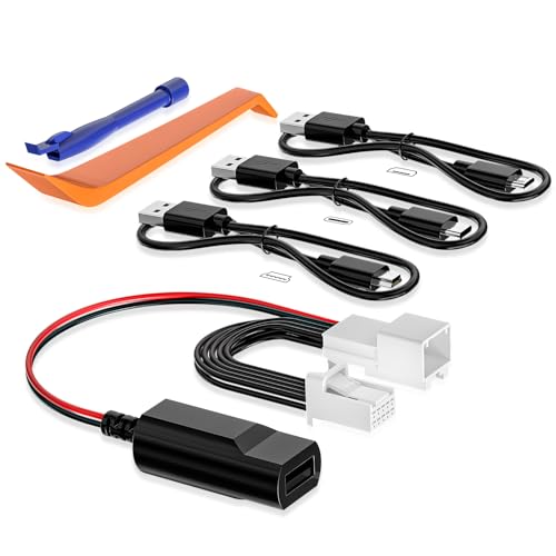 Solopen Dash cam Power Adapter 10-pin Type B Compatible with Select Toyota, Lexus, Subaru Models. Connects to Rearview Mirror