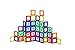 Price comparison product image Playmags 36 Pcs Magnetic Tiles Building Set: Exclusive Educational Clickins Kit Includes 18 Super Strong Clear Color Magnetic Windows & 18 Letters & Numbers  Stimulate Creativity & Brain Development