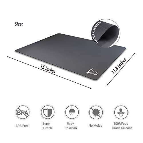 Fotouzy Flexible Plastic Cutting Board Mats with Food Icons, BPA-Free, Non-Porous, 100% Non-slip Back and Dishwasher Safe, Unique Modern Neutral Colors, Set of 4 by Fotouzy - Image 4