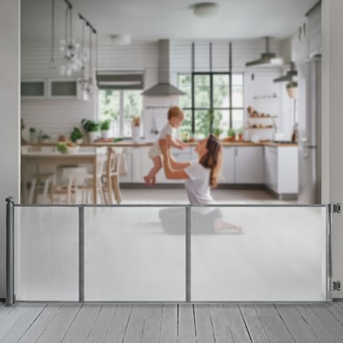 IDEA CASA Retractable Baby Gate for Stairs 33.8"x118" - Dog Gate & Barrier Indoor Stairs Baby Gate - Extra Wide Pet Gate for Indoor Child Safety Gate Drilling Required by IDEA CASA - Image 6