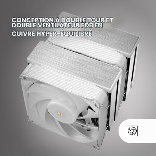 Mars Gaming MCPU XU6 Disipador CPU Doble Torre TDP 2x Ventiladores FDB 6 Heatpipes HCT - vue 6