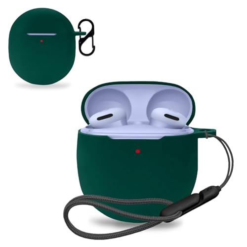 For Google Pixel Buds 2a �p �P�[�X �J�o�[ �yNOUKAJU�z ���C�����X �C���[�z�� �V���R�� �ی�P�[�X �i�J���r�i�t��+�X�g���b�v�t�� �j �����h�~ �L�Y�h�~ �ϏՌ� �����[�d�\ �h�� �h�o (�O���[��)