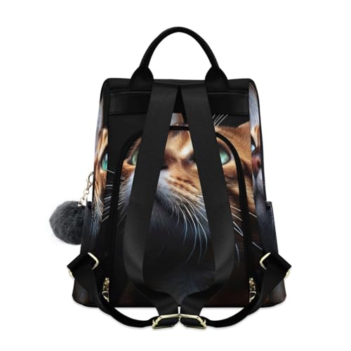 ALAZA Beautiful Bengalensis Cat Kitten Backpack Purse for Women Anti Theft Fashion Back Pack Shoulder Bag by ALAZA - Image 2