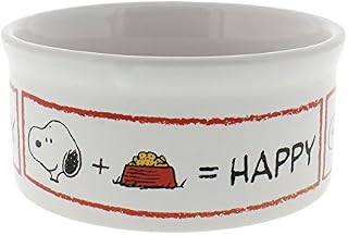 Peanuts Dog's Life Happy Snoopy Ceramic Pet Bowl