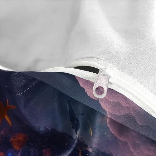 Housse de couette style violet avec fermeture à glissière fluide King - 8
