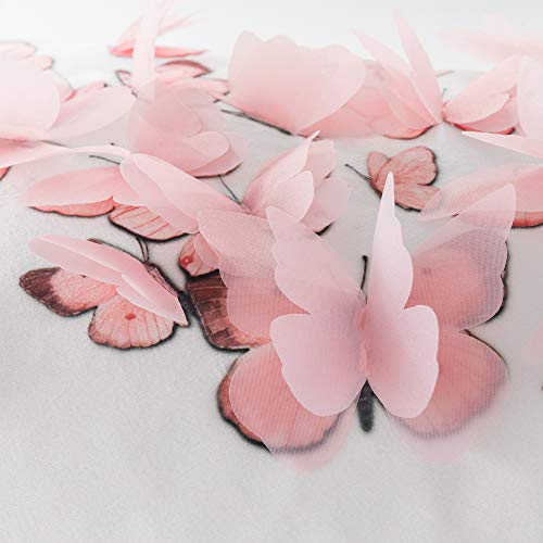 Kingrose 3D Butterfly Decorative Throw Pillow Cover Soft Accent Pillow Case Rectangle Cushion Cover For Summer Sofa Bedroom Couch Home Decor 12 X 20 Inches Pink #TOP3