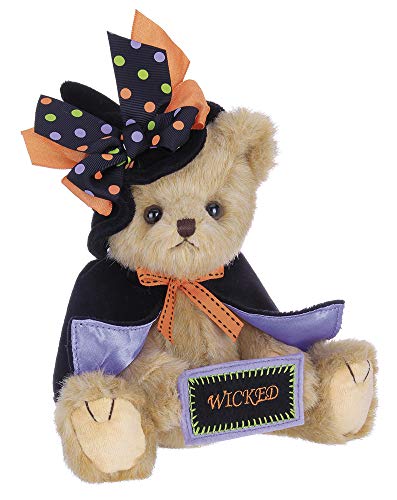 Bearington Tricky Nikki, Plush Stuffed Animal Halloween Witch Teddy Bear, 12 inches
