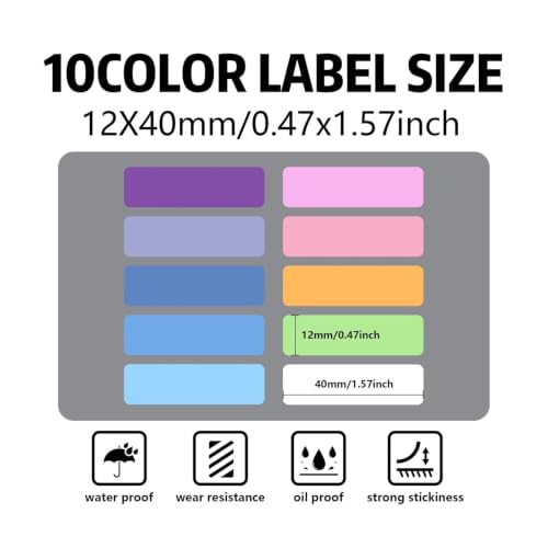 Papel térmico para etiquetas compatible P11 P12 P15 azul 2u 3