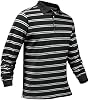 TAPULCO Camisas de Rugby para Hombre, Manga Larga, de Punto Clásico a Rayas, Casuales para Trabajo y Viaje 2
