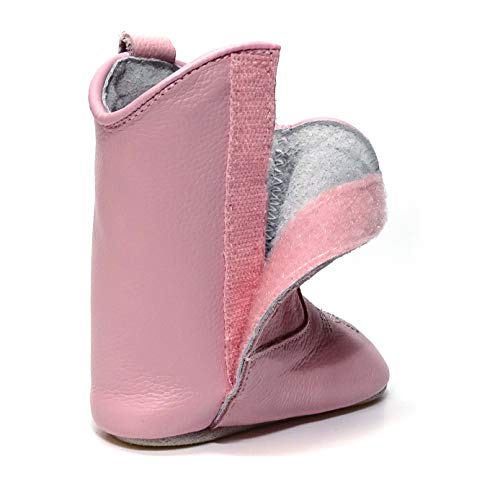 Mamtakon Real Leather Soft Sole Cowboy Cowgirl Boots For Baby Infant Toddler Girls Newborn Crib Prewalkers Special Occasion (No Box, 6_12 Months) #TOP3
