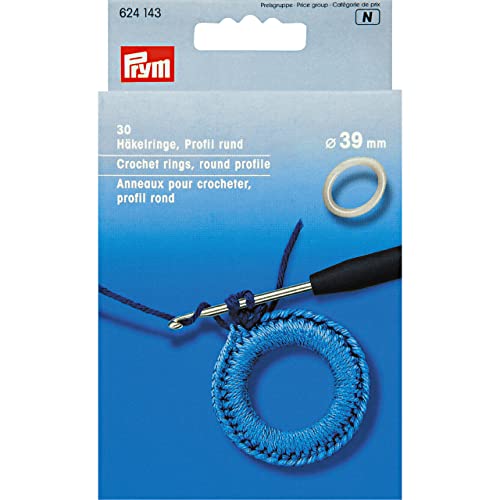 Prym Anelli all'Uncinetto, Silver, 2 x 1 x 1 cm