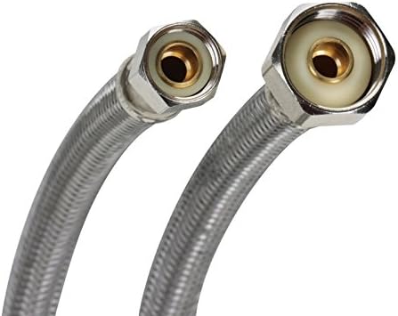 Fluidmaster 3/8 in. Compression x 1/2 in. Dia. FIP Brass Faucet Supply Line 9 in.