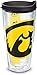 Tervis 1094883 Iowa University Colossal Wrap Individual Tumbler with Black lid, 24 oz, Clear