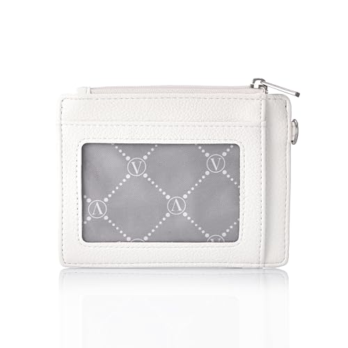 Velvara Front Pocket Wallet for Women, RFID Blocking, Slim Minimalist PU Leather Card Holder, Ultra-Thin Compact Design with Wrist Strap (White) by Velvara - Used condition - Image 2