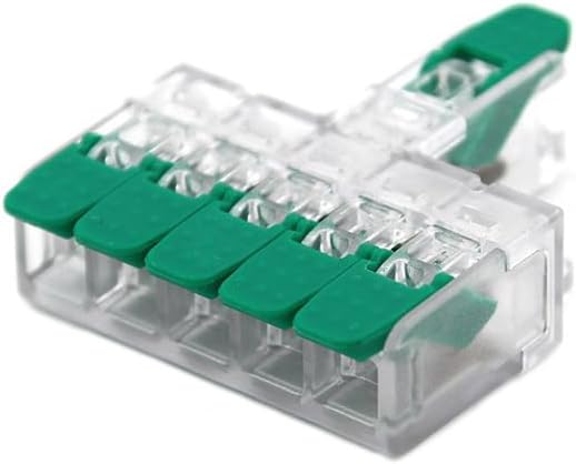 Wire Connectors 1 2 3 Pin Splitter Led Push in Terminal Blocks Quick Connector Conductor Cable Junction Box 0.5-6mm²(Y614O)