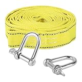 1 Pz Corda Traino Auto, 4 m x 4 cm Fune di Traino per Auto, 5 T (11000 libbre) Cinghia di ...