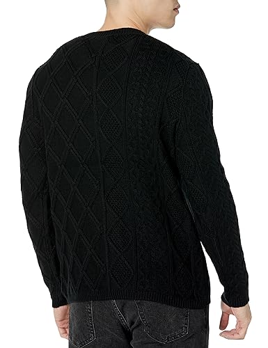 John Varvatos Men's Dotel Long Sleeve Cable Sweater2