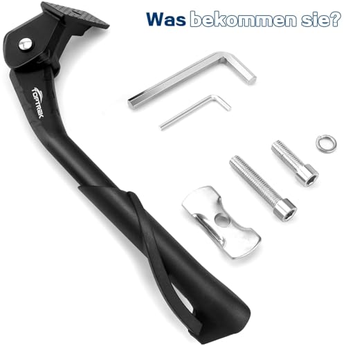 toptrek Fahrradständer Aluminiumlegierung, 24-29 Zoll Höheverstellbar Fahrrad Ständer bis 35 kg Traglast, rutschfest Seitenständer, Stabil Fahrradständer für Mountainbike, E-Bike, Trekking, Rennrad