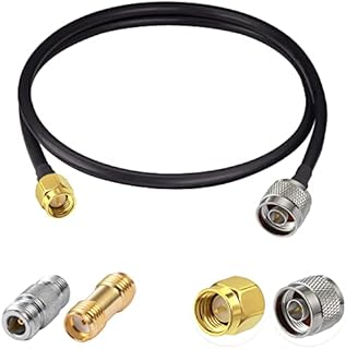 Vecys N to SMA Jumper N Male to SMA Male Low Loss Coaxial Cable RG58 3FT/1M + 2PCS N SMA Adapter Kit for 3G 4G 5G LTE Antenna Ham Radio GPS WiFi
