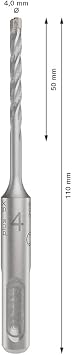 Bosch 1x PRO SDS plus-5X Kırıcı Delici Delme Ucu (Donatılı Beton, Beton, Ø 4,00 mm, Professional Aksesuar Kırıcı Delici)