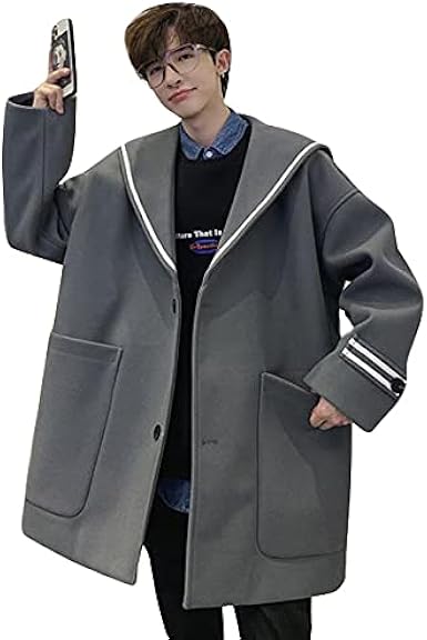 Amazon Ksila チェスターコート メンズ アウター 長袖 ロングコート 韓国風 ゆったり 着痩せ ペアルック 男女兼用 暖かい 厚手 秋冬 大きいサイズ カジュアル コート ジャケット おしゃれ コート ジャケット 通販
