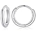 925 Sterling Silver Small Huggie Hoop Earrings Hypoallergenic Cartilage Earrings for Women Men Girls with Pierced Ears 12mm